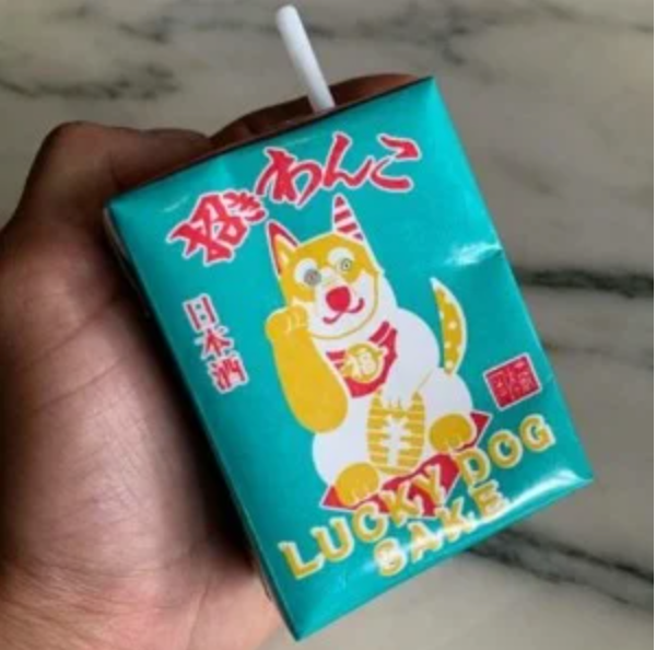 Maneki Wanko Lucky Dog Sake Box 180ml at Lighthouse Liquors