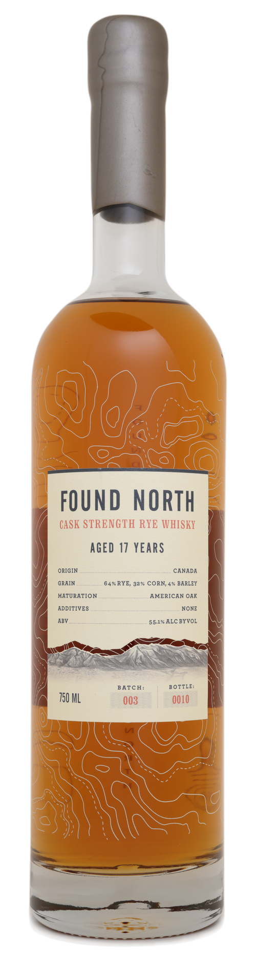 Found North Batch 003 17 Year Cask Strength Rye Whisky 750ml