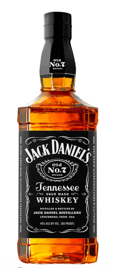 Jack Daniel's Old No. 7 Tennessee Sour Mash Whiskey (Black Label) 1L