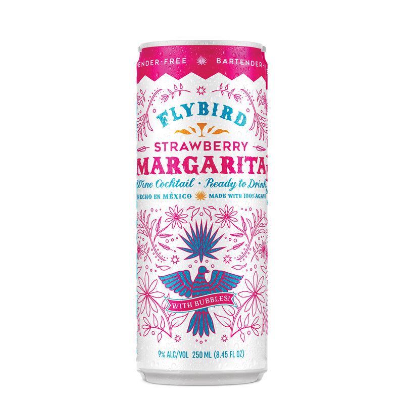 Strawberry Margarita 100% de Agave Wine Cocktail 250ml Can