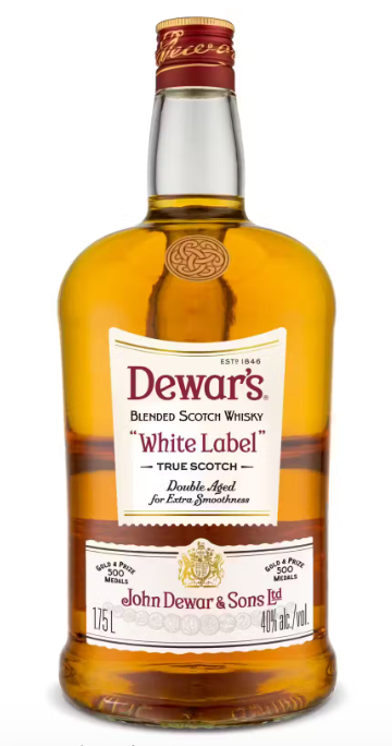 Dewar's Blended Scotch Whisky White Label 80 Proof 1.75L
